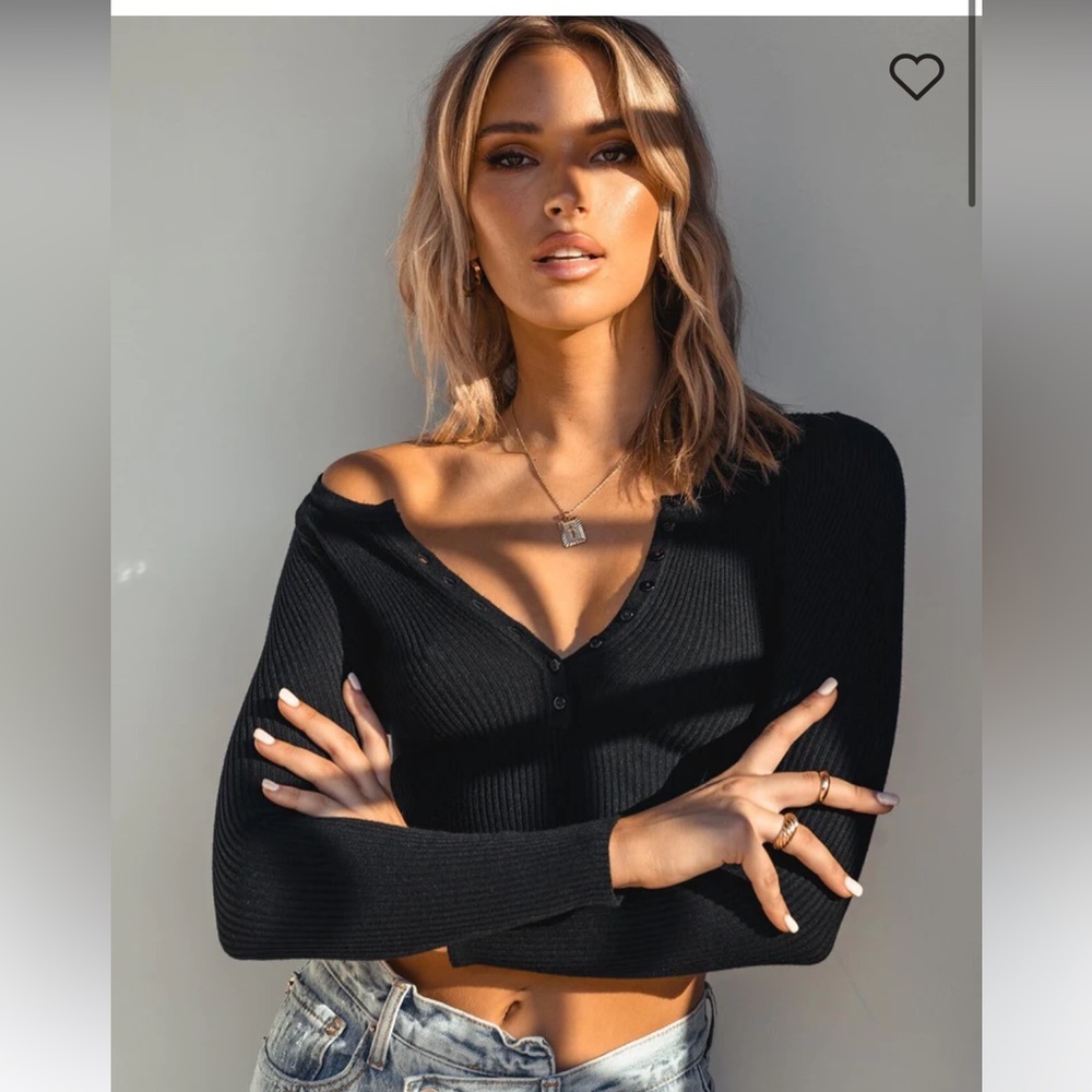 Princess Polly unwritten love top black